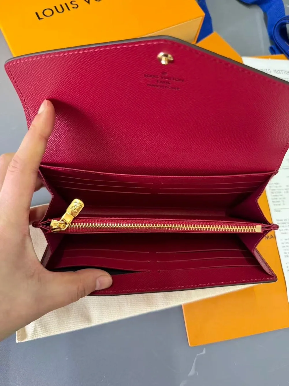Louis Vuitton Monogram Continental Wallet with Burgundy Interior